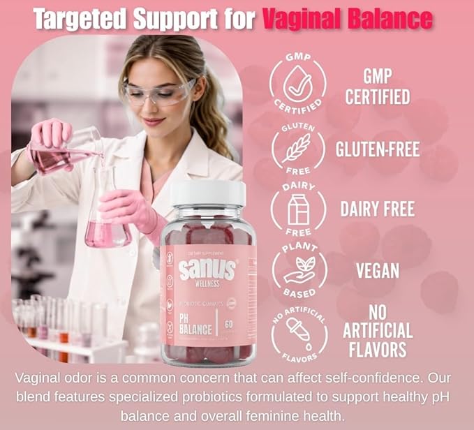 Probiotics for Women Gummies with Raspberry – 6 Premium Strains for pH Balance Digestive Health Vaginal &amp Immune Support 3 Billion CFU Women's Probiotic Gummy for Feminine Health – 60 Gummies