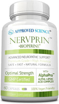 Approved Science Nervprin - Nerve Support - Benfotiamine B12 R-Alpha-Lipoic Acid Corydalis Boswellia BioPerine - 60 Capsules - Made in The USA