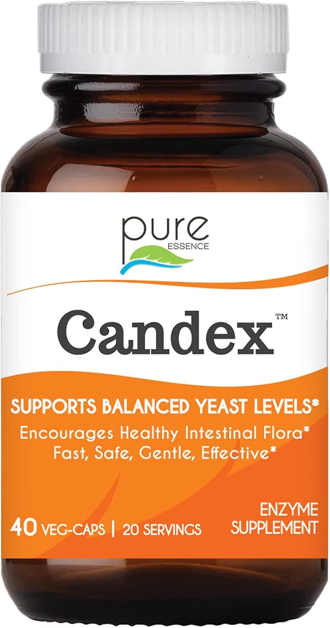 Pure Essence Candex Supplement - Yeast Overgrowth Supplement with Digestive Enzymes Yeast Infection Probiotic Aid for Men and Women - 40 Capsules