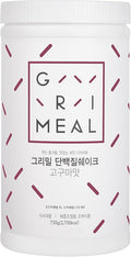 GRIMEAL Meal Replacement Shake ㅣ 12 Flavors for Daily Nutrition ㅣ High Protein Low Sugar Formula ㅣ Plant &amp Whey Protein Blend ㅣ Includes 11 Vitamins &amp Minerals ㅣ Sweet Potato 750g Powder