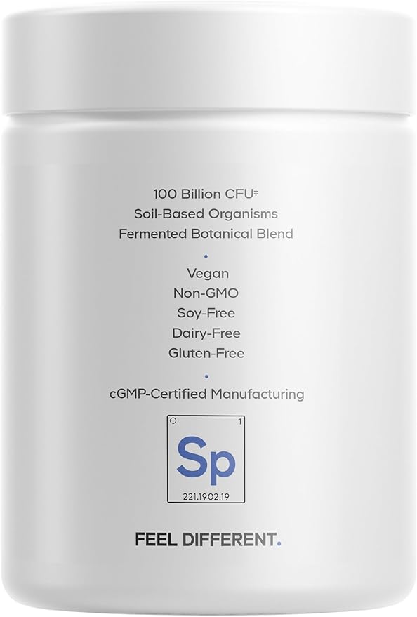 Codeage SBO Probiotics 100 Billion CFUs Per Serving Multi Strain Soil Based Organisms Blend and Organic Fermented Botanical Blend Shelf-Stable 90 Capsules