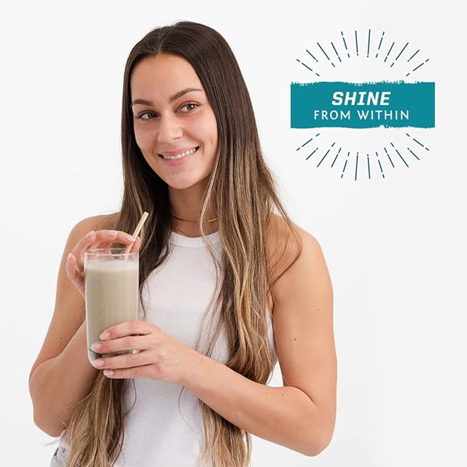 Vegan Collagen Protein Powder for Women Silica Plant Based Collagen Powder Churro Flavor with Vegan Hair Skin and Nails Vitamins Non-GMO No Added Sugar Soy Dairy &amp Gluten Free (Churro 20 Servings