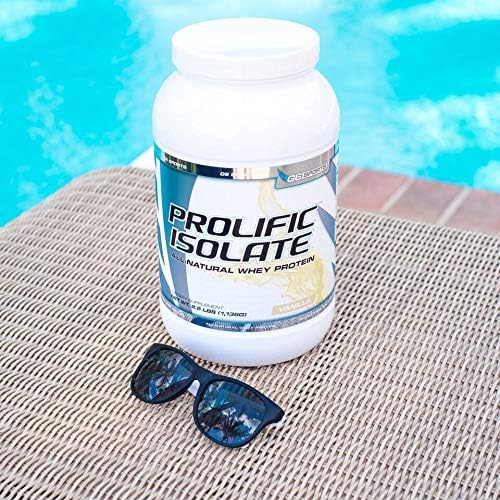 G6 Sports Nutrition Prolific Isolate All Natural Whey Protein Isolate (Gluten Free Lactose Free Soy Free Stevia Sweetened 25g Protein 100 Calories) – 2.5lb Jar – Vanilla