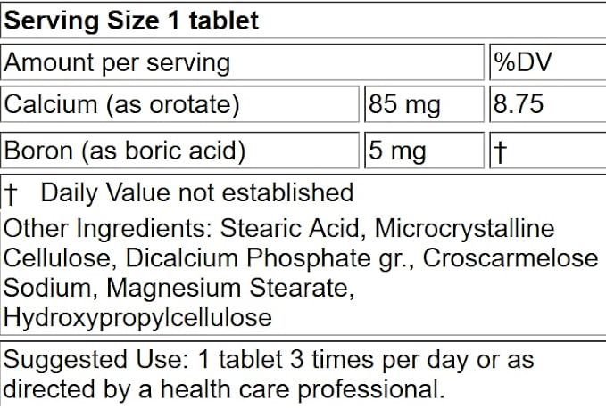LifeLink's Calcium Orotate | 745 mg x 100 Tablets | Bone Health Cardiovascular Support | Gluten Free &amp Non-GMO | Made in The USA