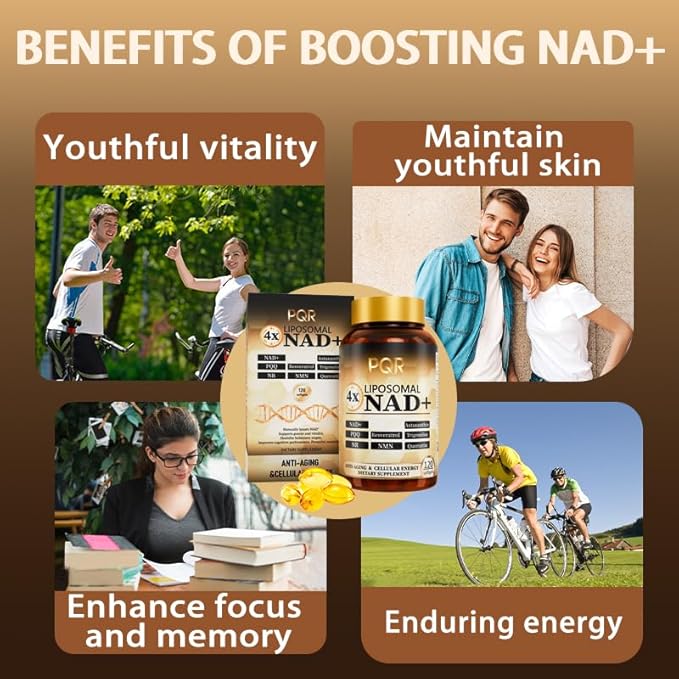 NAD Supplement 1200mg - Liposomal NAD+ Nicotinamide Riboside with Resveratrol NAD Plus Boosting - Support Cellular Health Stamina &amp Healthy Aging for Women &amp Men- 120 Softgels