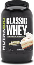 NutraBio Classic Whey Protein Powder- 25G Protein Per Scoop - Full-Spectrum Amino Acid Profile - No Fillers Artificial Colors Preservatives - (Banana Cream Pie 2 Pounds)
