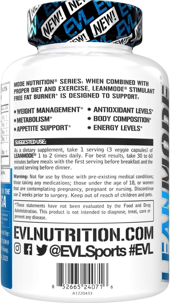 LeanMode Multipurpose Fat Loss Support Supplement (50 Servings) Plus High Strength Omega 3 Fish Oil (120 Servings)