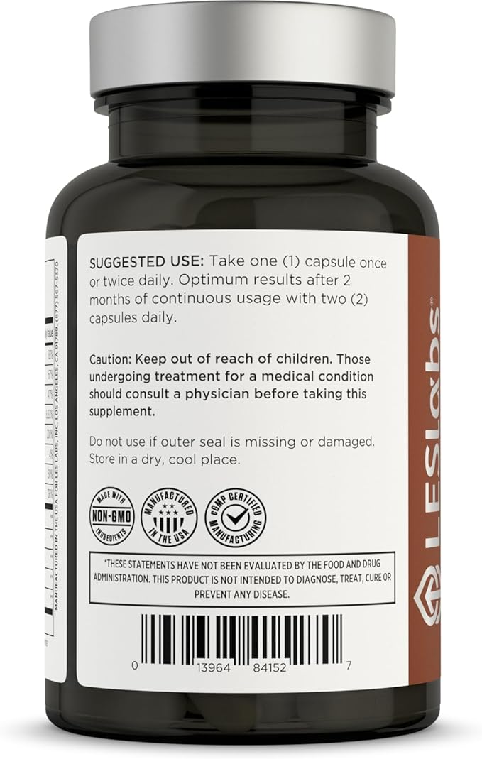 LES Labs Hair Health – Hair Growth &amp Nails Supplement Improved Thickness Strength &amp Fullness – Keratin Biotin Pumpkin Seed &amp MSM – 60 Capsules