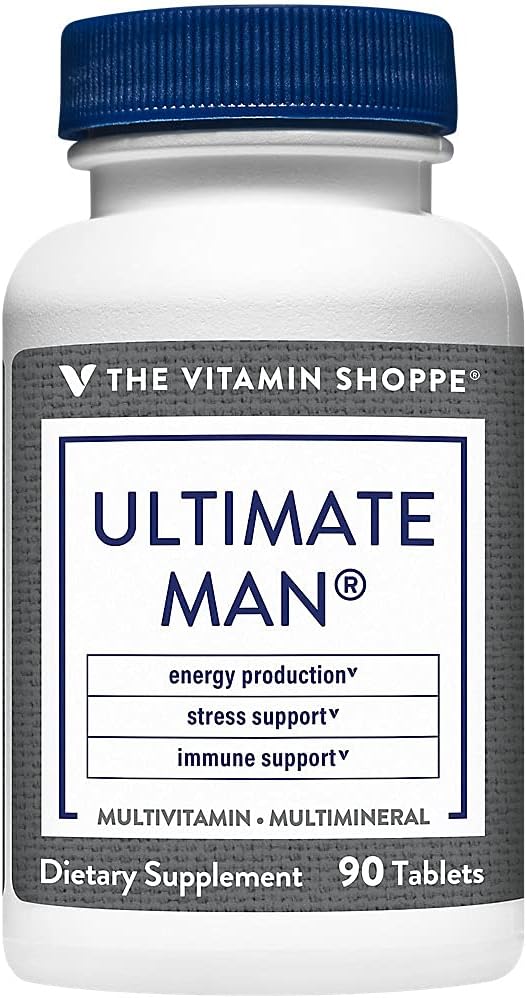 The Vitamin Shoppe Ultimate Man Multivitamin - High Potency Daily Multi with Energy Blend Complete Nutrition for Men (90 Tablets)