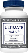 The Vitamin Shoppe Ultimate Man Multivitamin - High Potency Daily Multi with Energy Blend Complete Nutrition for Men (90 Tablets)