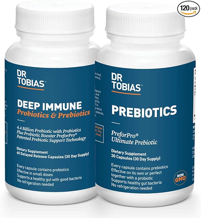 Dr. Tobias Prebiotics &amp Deep Immune Probiotics for Immune Support &amp Gut Health