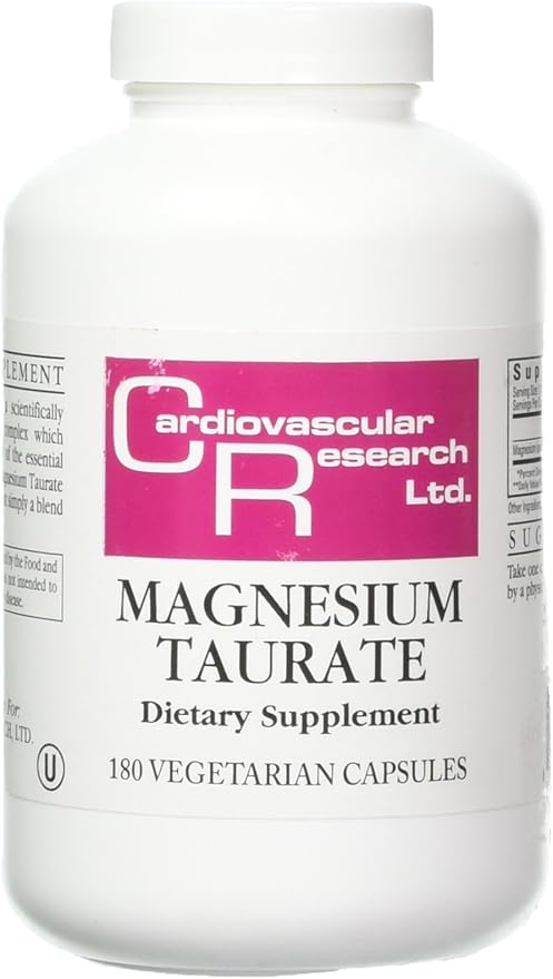 Cardiovascular Research Ecological Formulas Magnesium Taurate Capsule 125 mg 180 Count (EFMGT180)