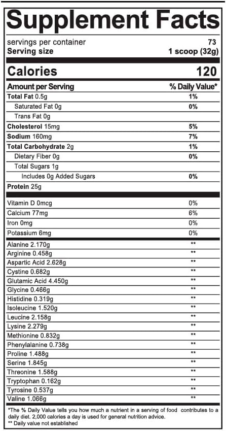 100% Hydrolyzed Whey Protein Isolate (5 Pounds Cookies and Cream Flavor) 25gr of Protein Build Muscle Lean Muscle Growth Easy Digestion Gluten Free Lactose Free Fast Absorbing.