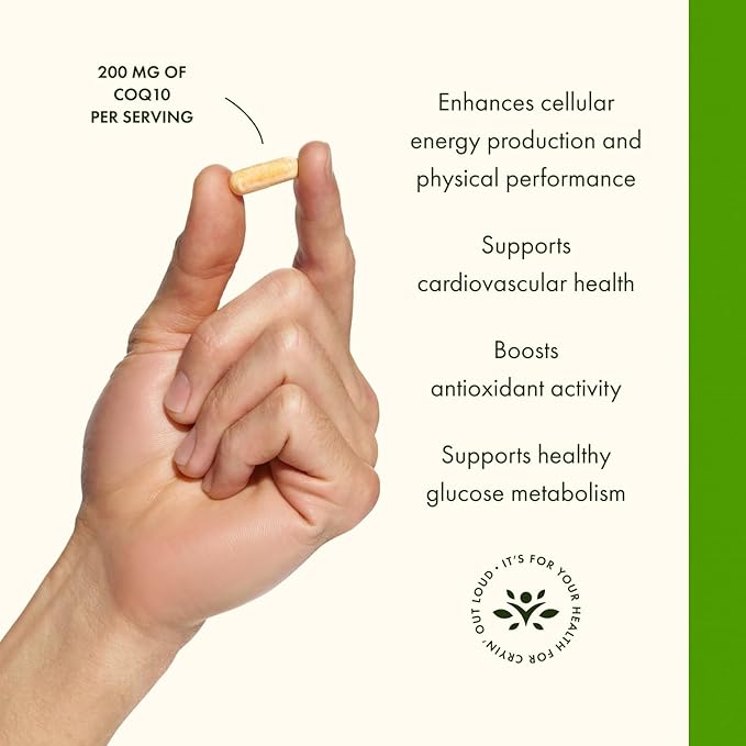 Swanson CoQ10 Cardiovascular and Cellular Energy Supplement for Heart-Health-Conscious Adults Seeking Antioxidant Support - 200 mg (90 Vegan Capsules 4 Pack)