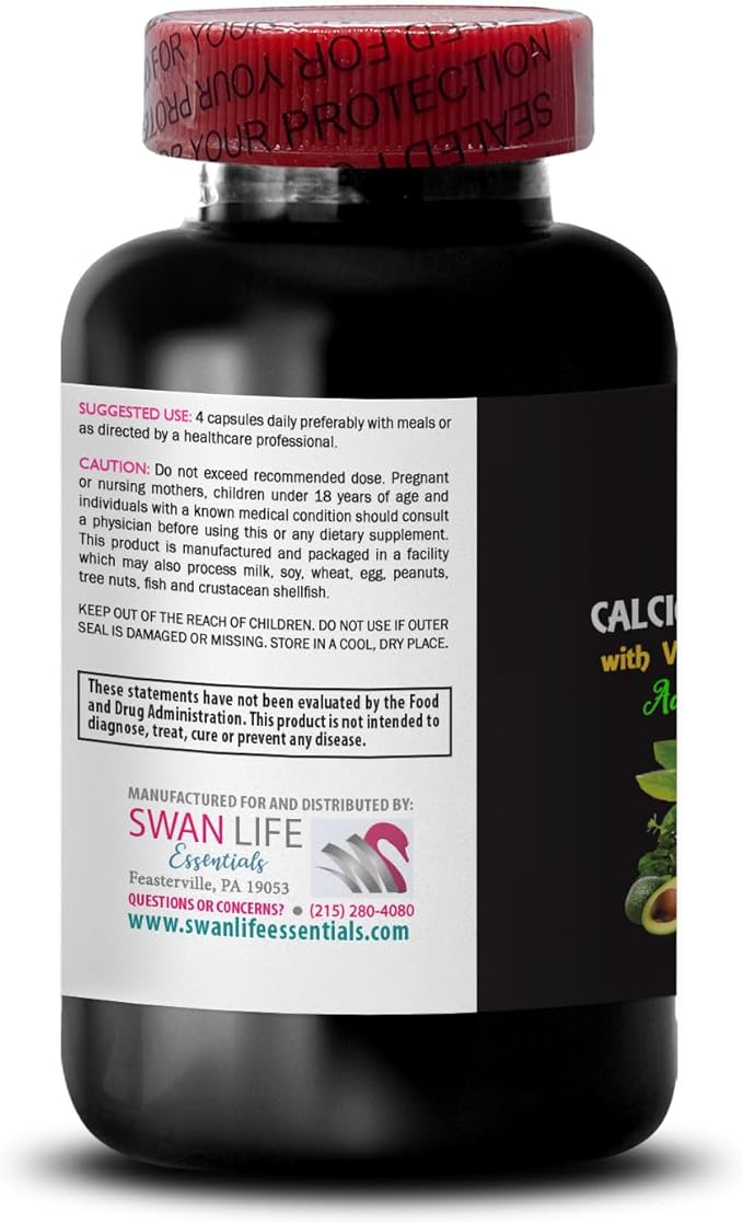 Calcium Magnesium Supplement - Calcium Magnesium Complex Balanced Minerals Phosphorus Support D3 Vitamin Vitamin D Calcium Supplement Magnesium Formula 3Bot