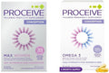 Proceive Max Tailored Fertility Supplements for Women Bundle - Womens Pre-Conception Vitamins &amp Minerals for Pre Pregnancy Support and Prenatal Omega 3 Fish Oil Supplement