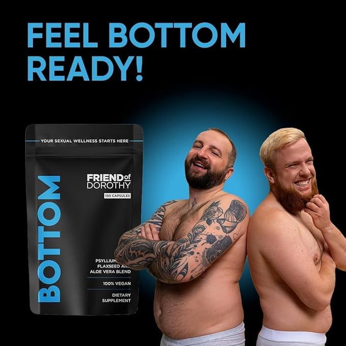 Bottom Fiber Supplement for Effortless Prep Time - Helps Promote Digestive Regularity - Psyllium Husk Based - for Men Who Bottom 120 Capsules