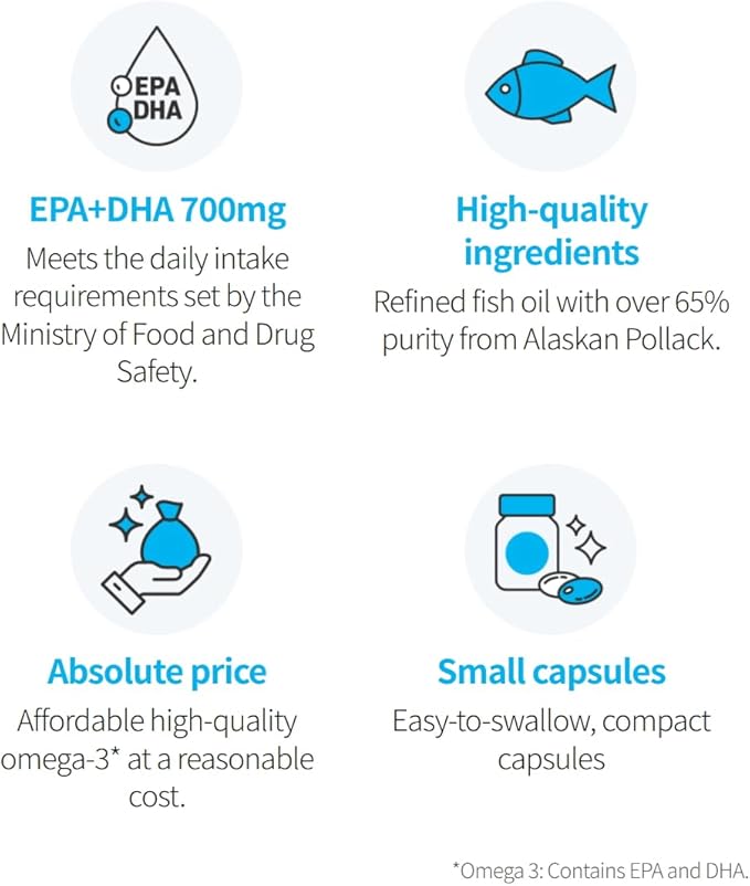 Alaska E-OMEGA3 550mg (180 Capsules) - High Purity EPA &amp DHA Vitamin E Supplement Sustainable Wild-Caught Fish Oil Small Easy-to-Swallow Softgels 3-Month Supply