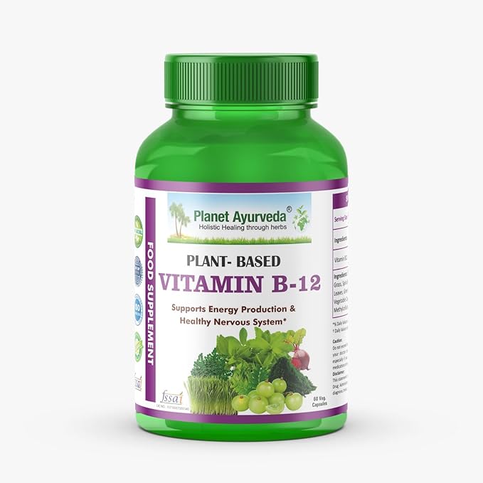 Planet Ayurveda Plant Based Vitamin D3 Organic Healthy Bones Immunity Mood for Women Men Children 60 CT (30-60 Days) (Pack of 1)