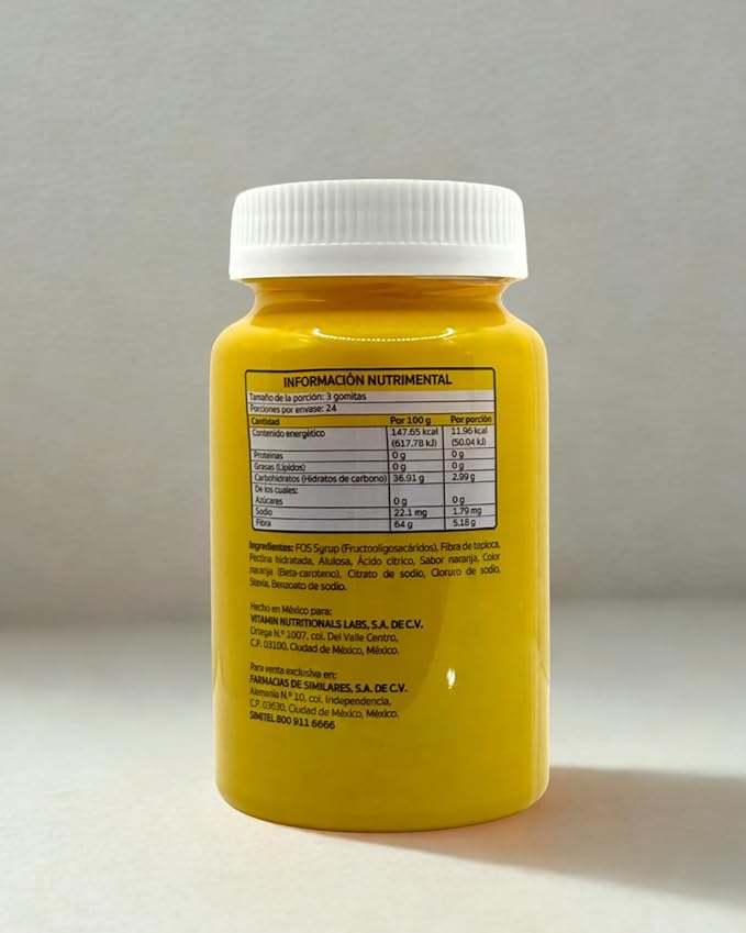 Fiber Gummies Supplement 5g Prebiotic Fiber for Digestive Health Support Orange Flavor 72 Gummies
