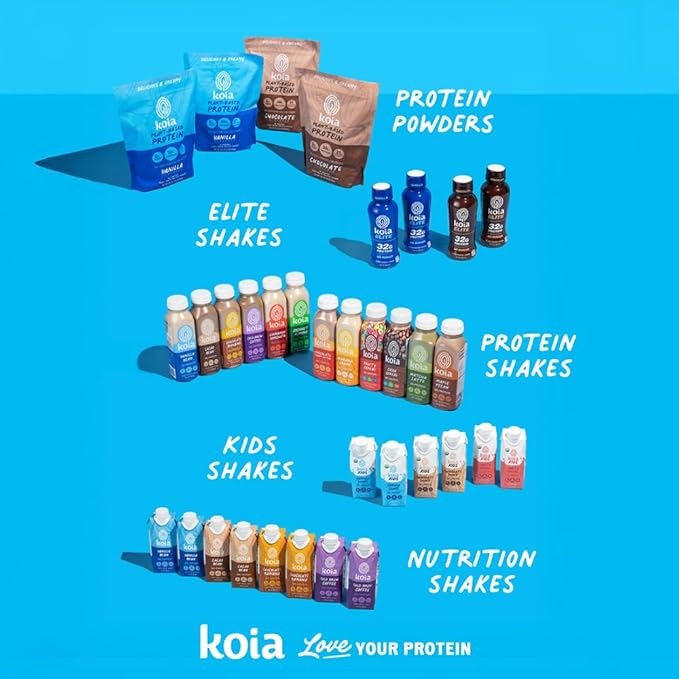 Koia Elite Plant Based Protein Shake Chocolate 32g Protein 4g Sugar 6g Prebiotic Fiber Pre &amp Post Workout Nutritional Drink No Seed Oils Dairy-Free Gluten-Free Non-GMO 12 Fl Oz (Pack of