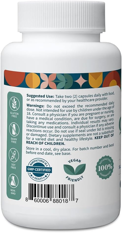 Pattern Wellness Quercetin Supplement with Bromelain - Immune Function &amp Cellular Health Support - Antioxidant &amp Whole Body Wellness - 60 Vegan Capsules