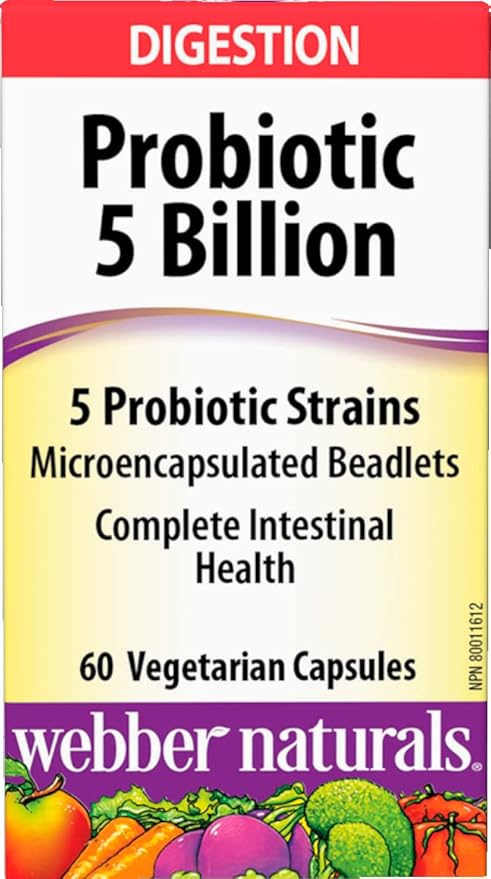 Webber Naturals Complete Probiotic Multi Strain 5 billion active cells 60 capsules