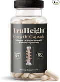TruHeight Growth Capsules - Tall Nutrition for Natural Growth Supplement for Kids &amp Teens - Pediatric Vitamin D K Calcium &amp Ashwagandha - Kids Vitamins D3 K2 Pills Taller Ages 5+ (Pack of 2