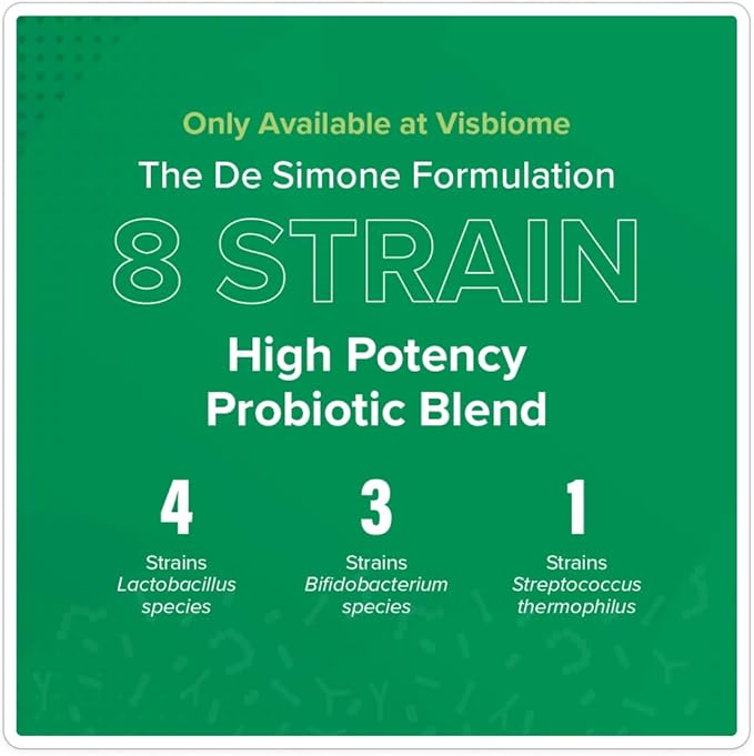 Visbiome® Advanced GI Care - High Potency Probiotic - 450 Billion CFU Live Probiotics Original De Simone Formulation 60 Packets of Unflavored Powder.