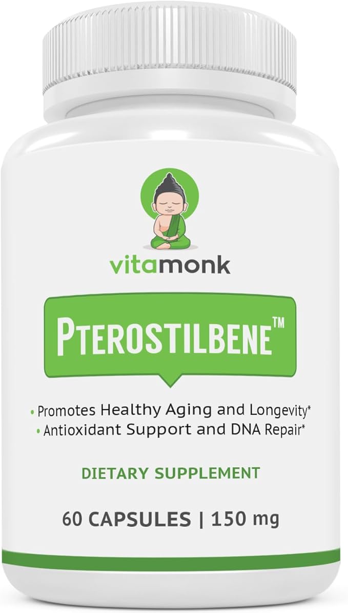 VitaMonk Longevity Duo - Resveratrol &amp Pterostilbene Power Pack