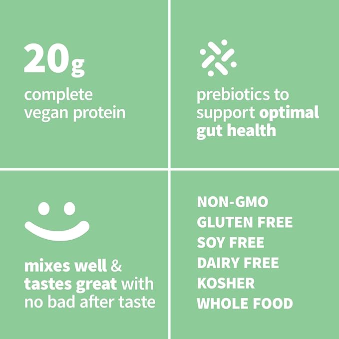 Sprout Living Epic Protein Plant Based Protein &amp Superfoods Powder Vanilla Lucuma Powder | 20 Grams Organic Protein Powder Vegan Non Dairy Non-GMO Gluten Free Low Sugar (2 Pound 24 Serving