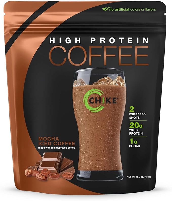 Chike High Protein Iced Coffee Sampler Pack and Mocha Bundle 20 G Protein 2 Shots Espresso 1 G Sugar Keto Friendly and Gluten Free 14 Serving Bag and 6 Sample Packets 20 Servings
