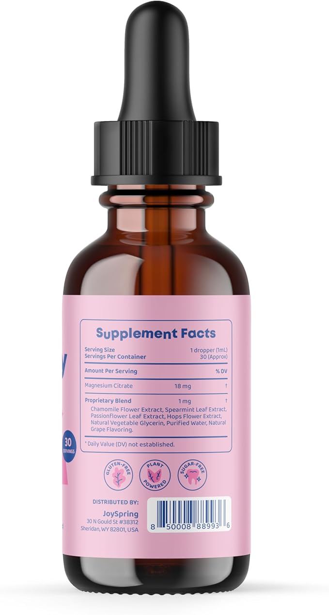 JoySpring Liquid Multivitamin and Magnesium Citrate Drops for Kids