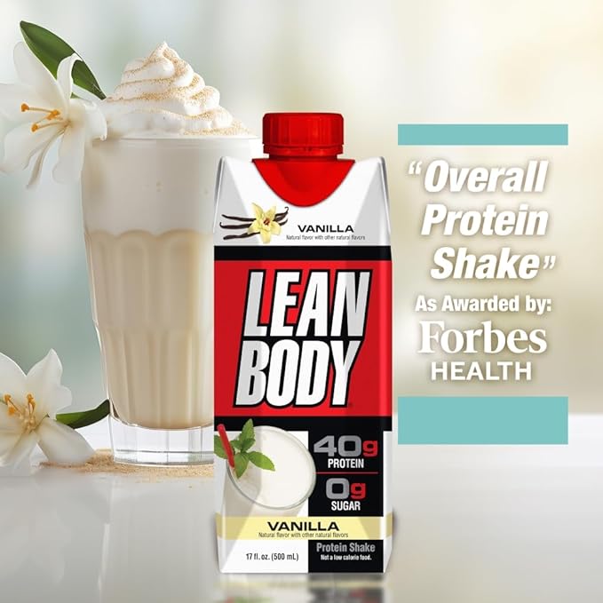 Labrada Lean Body Ready-to-Drink Vanilla Protein Shake40g ProteinWhey Blend0 SugarGluten Free22 Vitamins &amp Minerals17 Fl Oz (Pack of 12) LABRADA