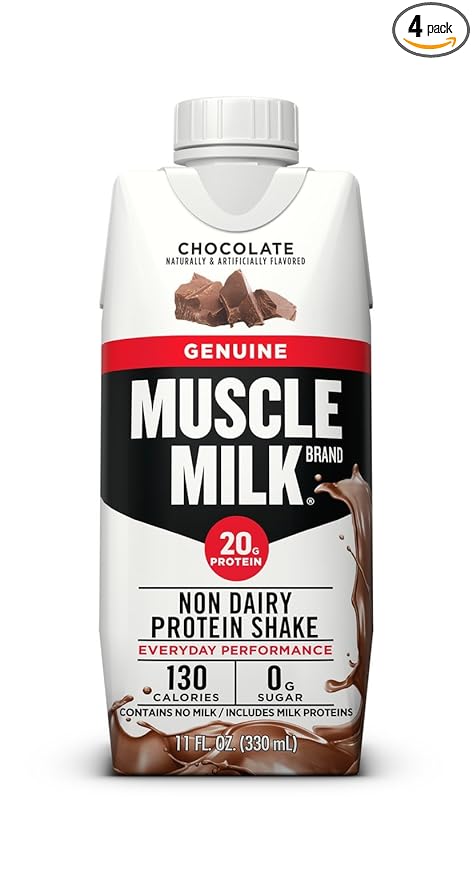 Cytosport Muscle Milk Genuine Ready-to-Drink Supplement Chocolate 11 Fl Oz (Pack of 4)