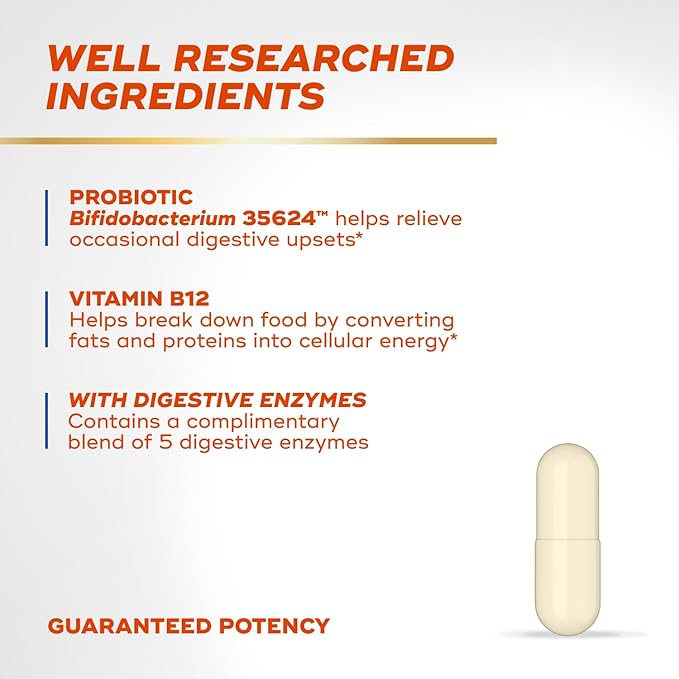 Align Probiotic Bloating Relief + Food Digestion Probiotics for Women and Men #1 Doctor Recommended Brand‡ Promotes Digestive Health and Helps Support the Metabolism of Food* 28 Capsules
