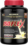 ALLMAX ISOFLEX Whey Protein Isolate Vanilla - 2 lb - 27 Grams of Protein Per Scoop - Zero Fat &amp Sugar - 99% Lactose Free - Gluten Free &amp Soy Free - Approx. 30 Servings