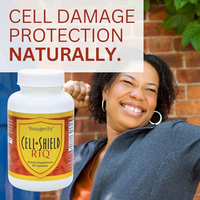 Youngevity Cell Shield RTQ™ - Turmeric Curcumin (95% Circuminoids) Quercetin Japanese Knotweed - Highly Bioavailable Antioxidant Blend - 60 Capsules