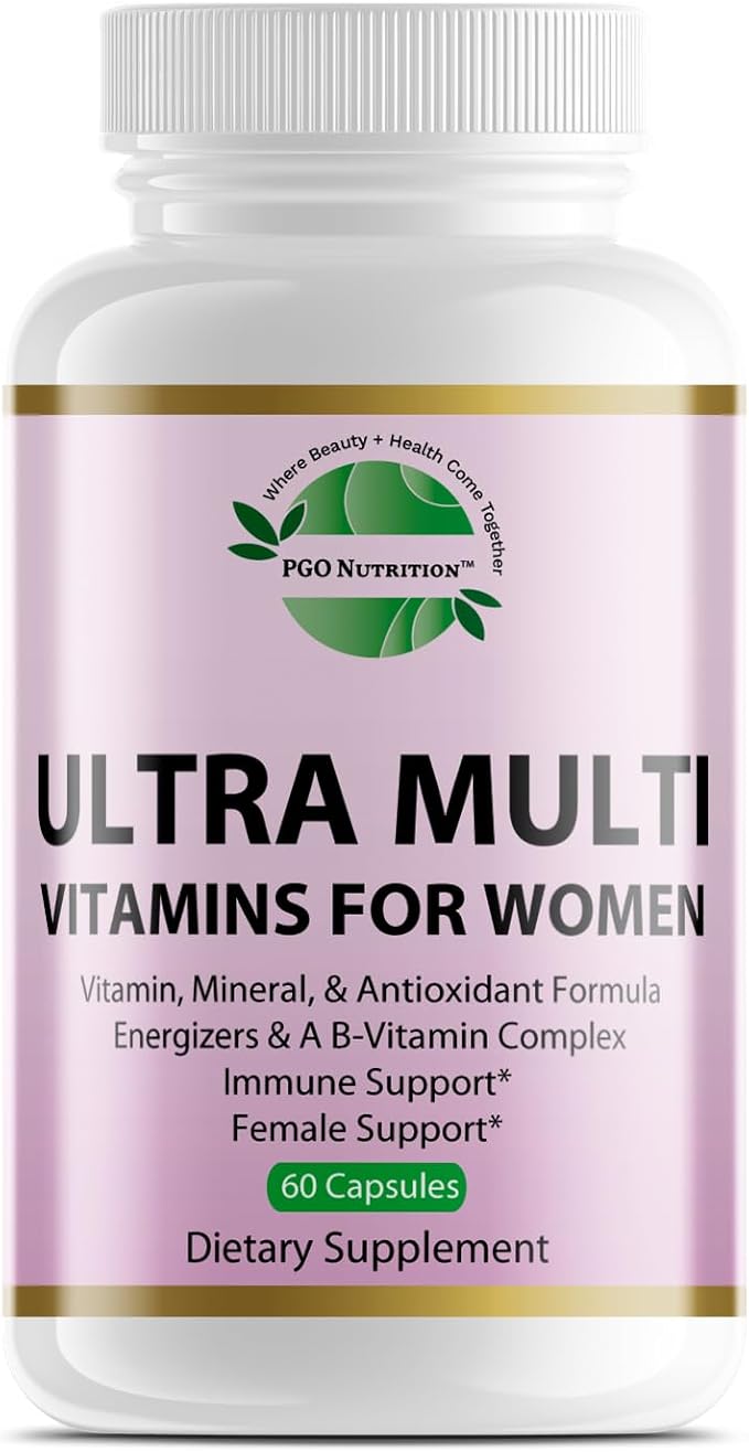 PGO Nutrition™ Ultra Multi-Vitamin for Women Unleash Your Power with Ultra Multi Vitamins - Elevate Your Energy Strengthen Your Immunity and Support Your Female Wellness