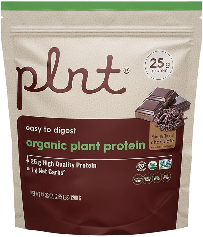 Organic Plant Protein Powder a Chocolate a 2.65 lbs./30 Servings