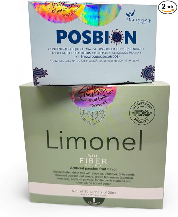 Limonel y Posbion Liquid Fiber and posbiotic