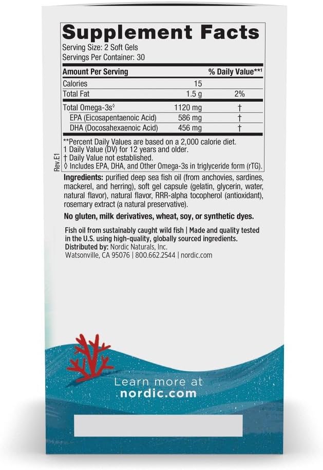 Nordic Naturals Ultimate Omega 2X Teen Strawberry - 60 Mini Soft Gels - 1120 mg Total Omega-3s with EPA &amp DHA - Brain Health Positive Mood Social Development Learning - Non-GMO - 30 Servings