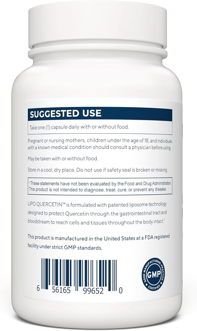 Renue By Science Quercetin | High Strength Liposomal Quercetin Supplements | 90 Quercitin Capsules - 150mg Quercetin per Serving | Non-GMO | Made in The USA &amp Third-Party Tested