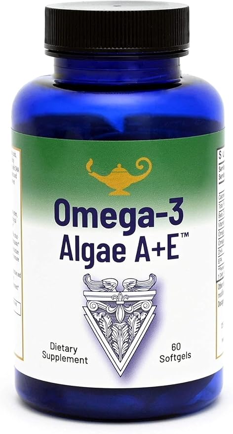RnA ReSet Omega-3 Algae A+E – Plant-Based DHA &amp EPA with Vitamins A and E Fish Oil Alternative (60 Softgels) NSF Contents Certified Cardiovascular Health Joint Support Brain Health
