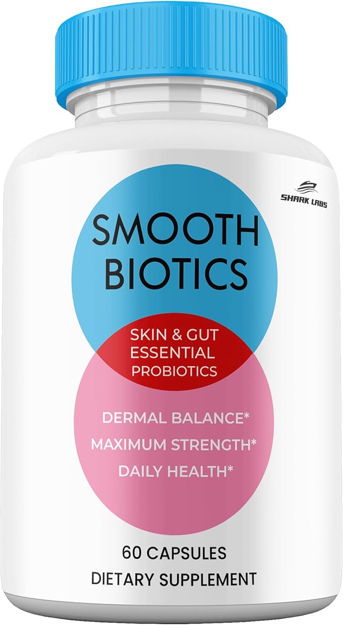 (1 Pack) Smooth Biotic Capsules All Natural Skin and Gut Capsules SmoothBiotic Supplement Premium Maximum Strength 1 Month Supply