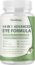 14 in 1 Advanced Eye Formula – Eye Vitamin and Mineral Supplement with Lutein Zeaxanthin Zinc &amp Bilberry Extract – Vision &amp Focus Support (1)