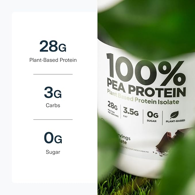 Transparent Labs 100% Pea Protein Powder - 28g Organic Plant Protein per Serving Clean Pea Isolate Powder USDA Organic Vegan Gluten-Free Sugar-Free Non-GMO - 30 Servings Chocolate