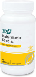 SFI Health Klaire Labs Multi-Vitamin Complex - Hypoallergenic Once-Daily Mineral-Free Multivitamin with Metafolin Folate Vitamin B6 &amp B12 (60 Capsules)