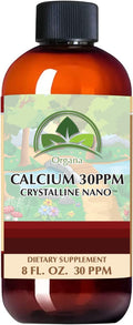 Organa Pure Crystalline Liquid Calcium Supplement - 30 PPM - Colloidal Minerals - Calcium Supplement for Women &amp Men - Liquid Calcium Citrate Alternative - 99.99% Pure Calcium
