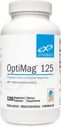 XYMOGEN OptiMag 125 - Magnesium Glycinate &amp Malate - Muscle &amp Nervous System Support - Gentle Daily Magnesium - 120 Capsules